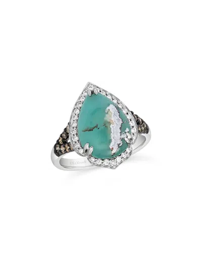 Le Vian ® Peacock 14k 4.07 Ct. Tw. Diamond & Aquaprase Cocktail Ring In Metallic