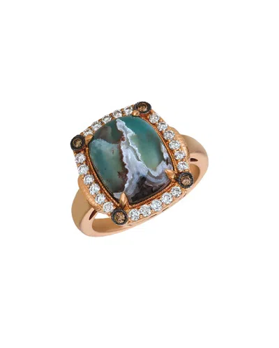 Le Vian ® Peacock 14k Rose Gold 6.43 Ct. Tw. Diamond & Aquaprase Cocktail Ring