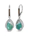 Le Vian 14k W/g Earr 0.48 Dia 4.60 Ac |e| In Green