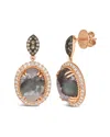 Le Vian ® Peacock Aquaprase™ 14k Rose Gold 10.37 Ct. Tw. Diamond & Aquaprase Earrings