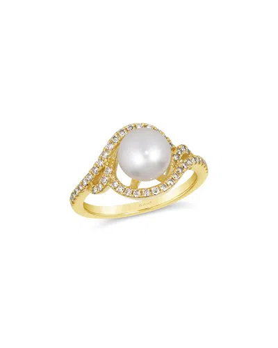 LE VIAN LE VIAN® PEARL 14K 0.31 CT. TW. DIAMOND & PEARL & 8-9MM PEARL RING