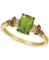 Le Vian Peridot (1-1/3 Ct. T.w.) & Diamond (1/5 Ct. T.w.) Ring In 14k Gold In Green