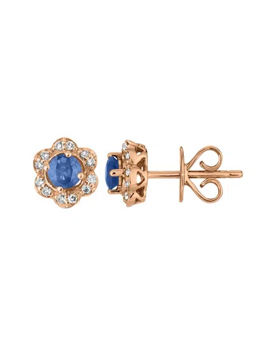 Le Vian ® Periwinkle 14k 0.57 Ct. Tw. Diamond & Sapphire Earrings In Gold