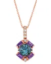 Le Vian Periwinkle 14k 1.80 Ct. Tw. Diamond & Amethyst Pendant