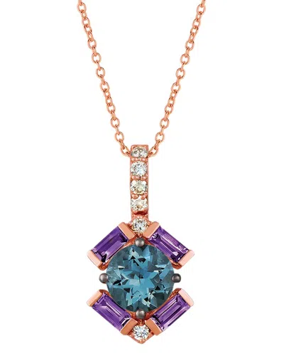 Le Vian Periwinkle 14k 1.80 Ct. Tw. Diamond & Amethyst Pendant Necklace
