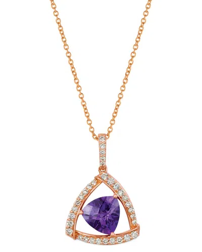 Le Vian Periwinkle 14k 1.83 Ct. Tw. Diamond & Amethyst Pendant In Blue