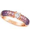 Le Vian Pink Sapphire (3/4 Ct. T.w.) & Nude Diamond (1/4 Ct. T.w.) Ombre Ring In 14k Strawberry Gold In Gold