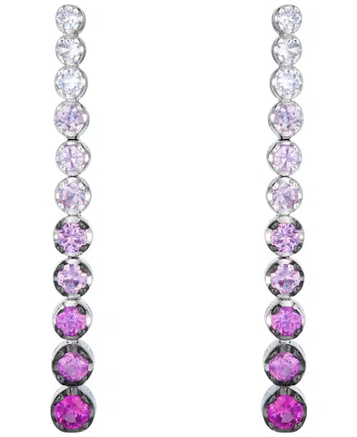 Le Vian Pink Sapphire & White Sapphire (7/8 Ct. T.w.) Earrings In 14k Vanilla Gold