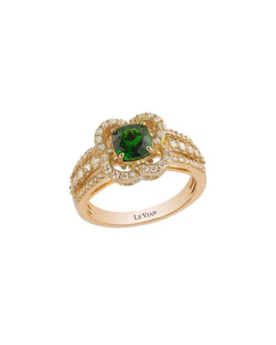Le Vian ® Pistachio Diopside® 14k 1.31 Ct. Tw. Diamond & Chrome Diopside Cocktail Ring In Gold