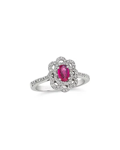 Le Vian Platinum 0.66 Ct. Tw. Diamond & Ruby Cocktail Ring