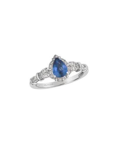 Le Vian Platinum 0.76 Ct. Tw. Diamond & Sapphire Ring In Silver