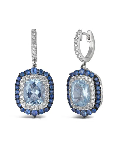 Le Vian ® Platinum 7.07 Ct. Tw. Diamond & Gemstone Drop Earrings In Blue