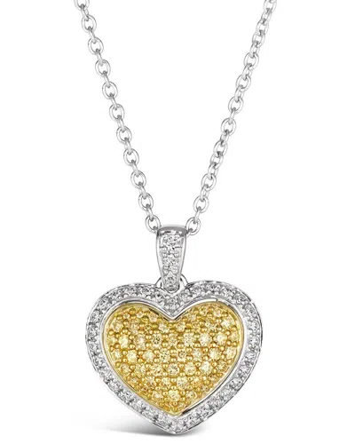 Le Vian ® Platinum & 18k 0.60 Ct. Tw. Diamond Pendant Necklace In Metallic