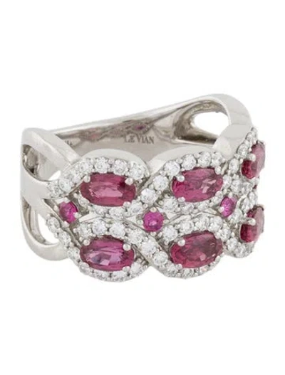 Pre-owned Le Vian Platinum Ruby & Diamond Ring In Multi