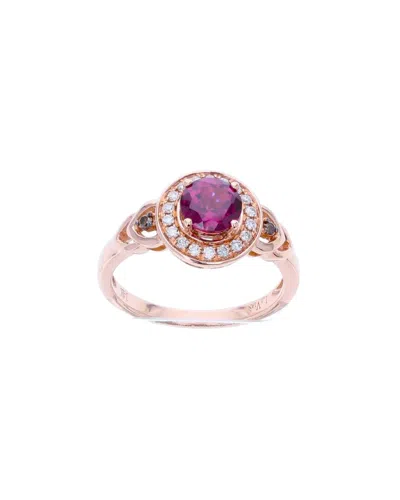 Le Vian ® Positivity 14k Rose Gold 1.06 Ct. Tw. Diamond & Rhodolite Cocktail Ring In Metallic