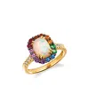 Le Vian ® Rainbow Halo 14k 1.77 Ct. Tw. Diamond & Opal Ring