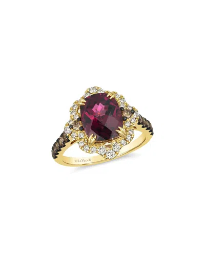 LE VIAN LE VIAN® RASPBERRY RHODOLITE® 14K 4.54 CT. TW. DIAMOND & RHODOLITE RING