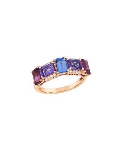 Le Vian ® Raspberry Rhodolite® 14k Rose Gold 2.97 Ct. Tw. Diamond & Tanzanite Band Ring