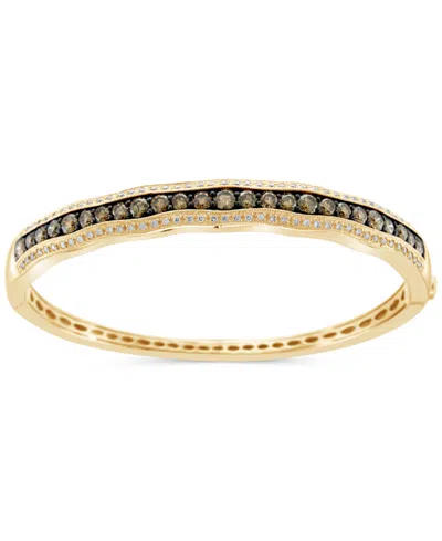 Le Vian Red Carpet Chocolate Diamond & Vanilla Diamond Wavy Bangle Bracelet (3-1/2 Ct. T.w.) In 14k Gold In No Color