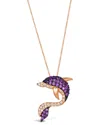 Le Vian ® Resort Collection 14k Rose Gold 1.08 Ct. Tw. Diamond & Pink Sapphire Pendant
