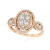 Le Vian Ring Vanilla Diamonds Set In 14k Strawberry Gold Ring Size 7 R13989wh In Pink