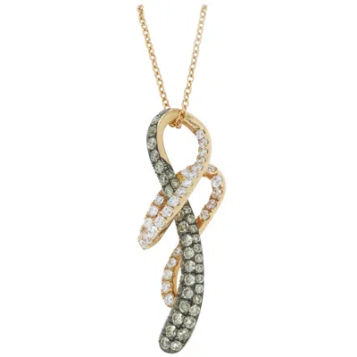 Pre-owned Le Vian Rose Gold Diamond Necklace In Red