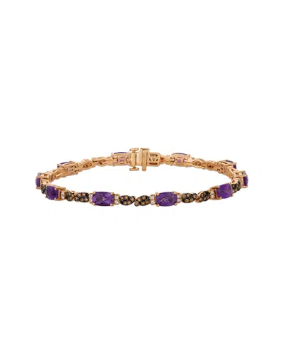 Le Vian ® Royal Blues 14k Rose Gold 5.48 Ct. Tw. Diamond & Amethyst Bracelet