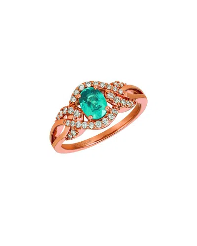 LE VIAN LE VIAN® ROYALBLUES 14K ROSE GOLD 1.14 CT. TW. DIAMOND & ZIRCON RING