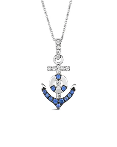 Le Vian ® Sapphire 14k 0.35 Ct. Tw. Diamond & Sapphire Pendant