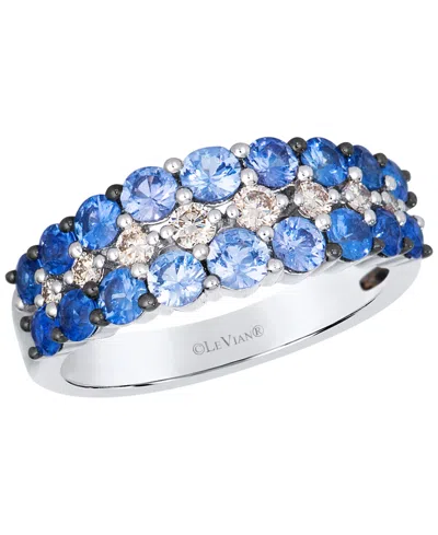 Le Vian Sapphire (1-7/8 Ct. T.w.) & Diamond (1/4 Ct. T.w.) Ring In 14k Vanilla Gold In Metallic