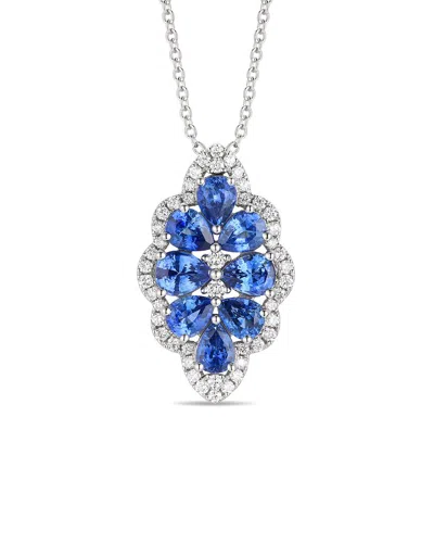 Le Vian ® Sapphire & Ruby Rings Platinum 2.72 Ct. Tw. Diamond & Sapphire Pendant