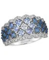 Le Vian Sapphire Ombre (1.21 Ct. T.w.), White Sapphire (.10 Ct. T.w.) And Vanilla Diamond Ring (.36 Ct. T.w. In Metallic