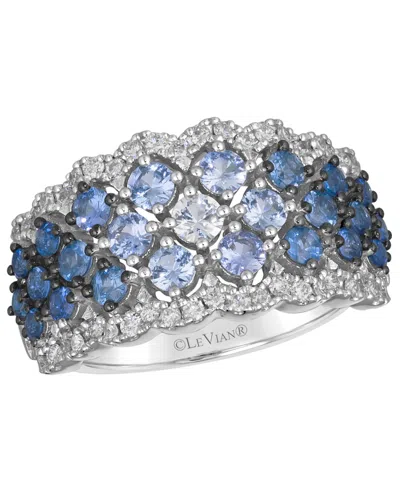 Le Vian Sapphire Ombre (1.21 Ct. T.w.), White Sapphire (.10 Ct. T.w.) And Vanilla Diamond Ring (.36 Ct. T.w. In Metallic
