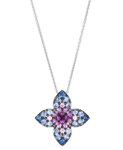 Le Vian Sapphire Ombre & Sapphire (1-3/8 Ct. T.w.) Pendant Necklace In 14k Vanilla Gold In Metallic