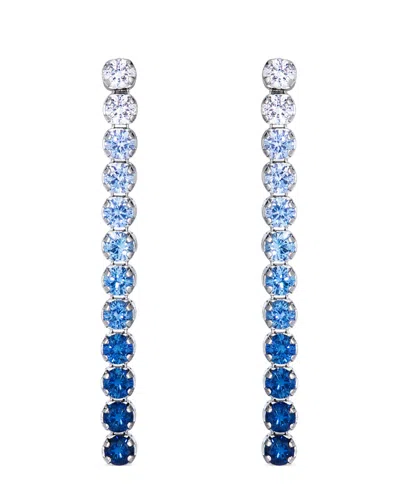 Le Vian Sapphire Ombre & White Sapphire (5/8 Ct. T.w.) Earrings In Platinum In Blue