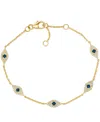 Le Vian Sapphires(0.28 Ct. T.w.) And Vanilla Diamond (0.38 Ct. T.w.) Bracelet In 14k Honey Gold In Gold