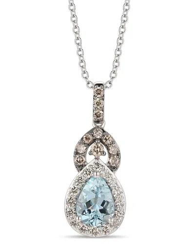 LE VIAN LE VIAN® SEA BLUE AQUAMARINE® 14K 1.26 CT. TW. DIAMOND & AQUAMARINE PENDANT