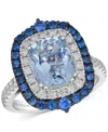 Le Vian Sea Blue Aquamarine (2-1/2 Ct. T.w.), Sapphire (5/8 Ct. T.w.), Vanilla Diamond (5/8 Ct. T.w.) & Choc In Platinum