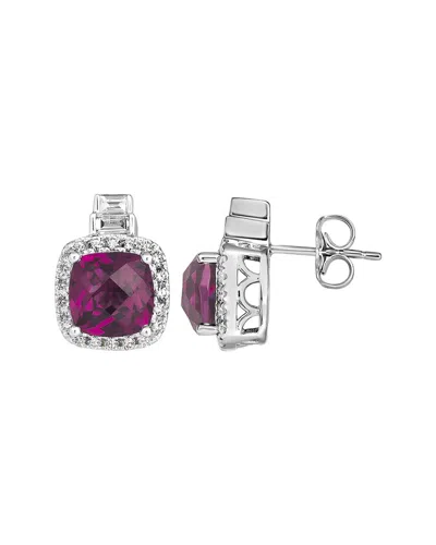 Le Vian ® Semi Precious 14k 3.94 Ct. Tw. Diamond & Rhodolite Stud Earrings In Metallic
