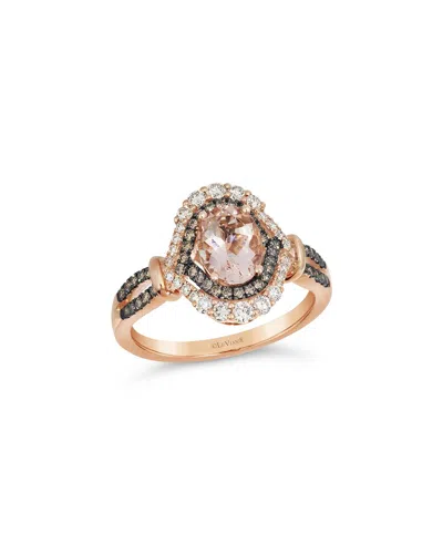Le Vian ® Semi Precious 14k Rose Gold 1.35 Ct. Tw. Diamond & Morganite Cocktail Ring