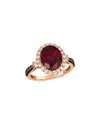 Le Vian ® Semi Precious 14k Rose Gold 4.51 Ct. Tw. Diamond & Rhodolite Ring