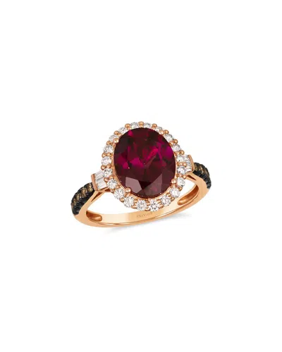 LE VIAN LE VIAN® SEMI PRECIOUS 14K ROSE GOLD 4.51 CT. TW. DIAMOND & RHODOLITE RING