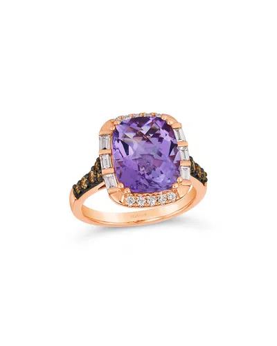 Le Vian ® Semi-precious 14k Rose Gold 5.24 Ct. Tw. Diamond & Pink Amethyst Cocktail Ring