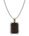 Le Vian ® Silver 1.67 Ct. Tw. Smoky Quartz Dog Tag Necklace