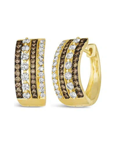Le Vian ® Stacked In Style 14k 1.25 Ct. Tw. Diamond Huggie Earrings In Multi