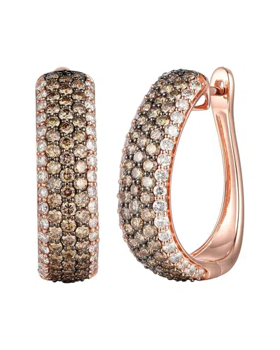 Le Vian ® Statement 14k Rose Gold 2.72 Ct. Tw. Diamond Hoop Earrings