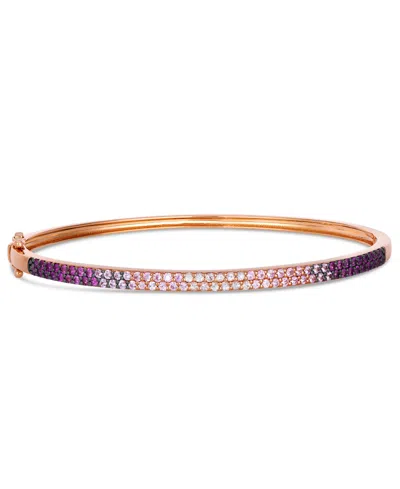 Le Vian Strawberry Ombre Sapphire (1-1/5 Ct. T.w.) & Vanilla Sapphire Bangle In 14k Strawberry Gold