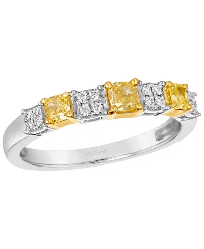 Le Vian Sunny Yellow Diamond (0.53 Ct. T.w.) & Vanilla Diamond (0.09 Ct. T.w.) Ring In 14k Two-tone Gold In Multi