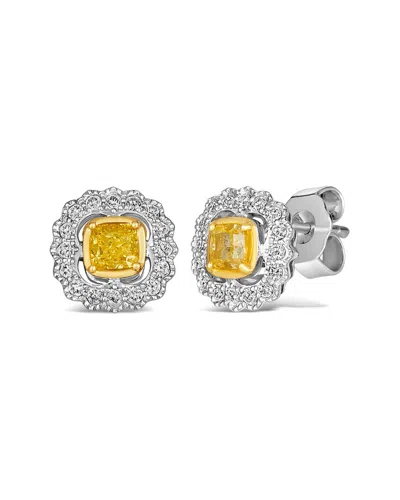 Le Vian ® Sunny Yellow Diamond 14k 0.66 Ct. Tw. Diamond Earrings In Silver