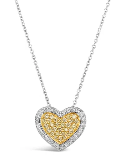 Le Vian Sunny Yellow Diamond Hearts 14k 0.38 Ct. Tw. Diamond Pendant Necklace